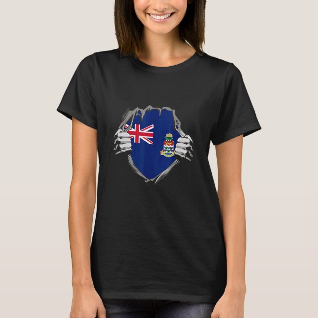 T-shirt Drapeau des îles Caïmans (Devant)