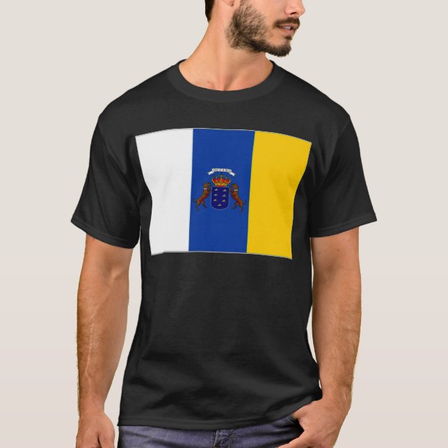 T-shirt Drapeau des Îles Canaries de l'Espagne (Devant)