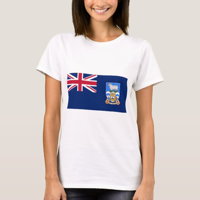 T-shirt Drapeau des îles Falkland (Territoire britannique) (Devant)
