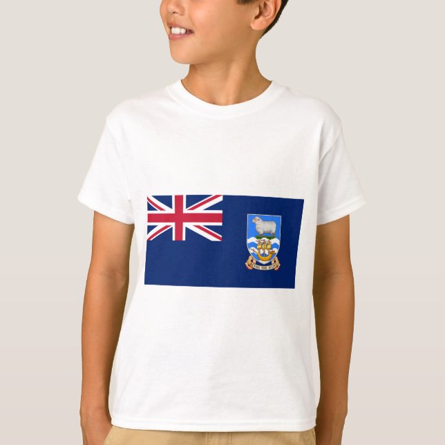 T-shirt Drapeau des îles Falkland (Territoire britannique) (Devant)