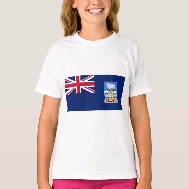 T-shirt Drapeau des îles Falkland (Territoire britannique) (Devant)