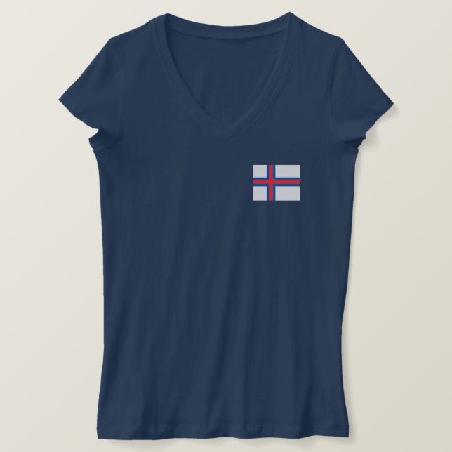 T-shirt Drapeau des îles Féroé (Design devant)