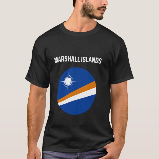 T-shirt Drapeau des Îles Marshall Moderne (Devant)