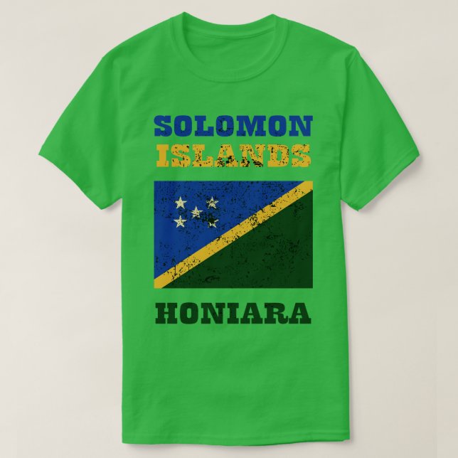 T-shirt Drapeau des Îles Salomon 1 (Design devant)