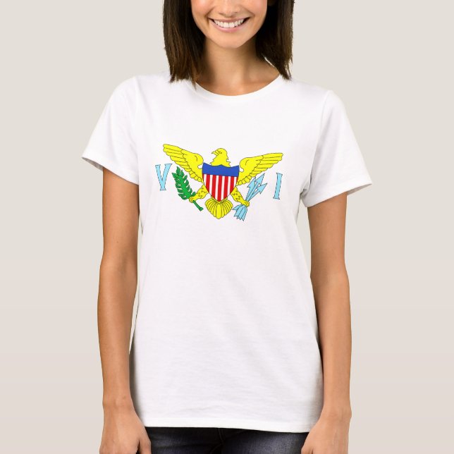 T-shirt Drapeau des îles Vierges américaines (Devant)