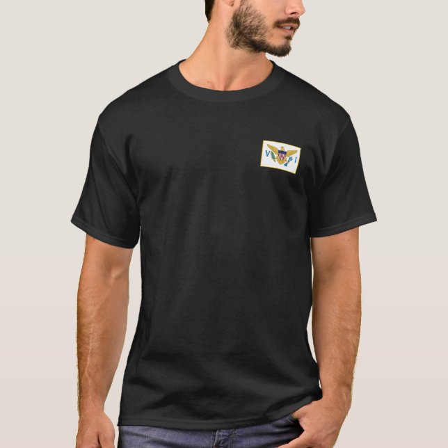 T-Shirt Drapeau des Îles Vierges des États-Unis (Devant)