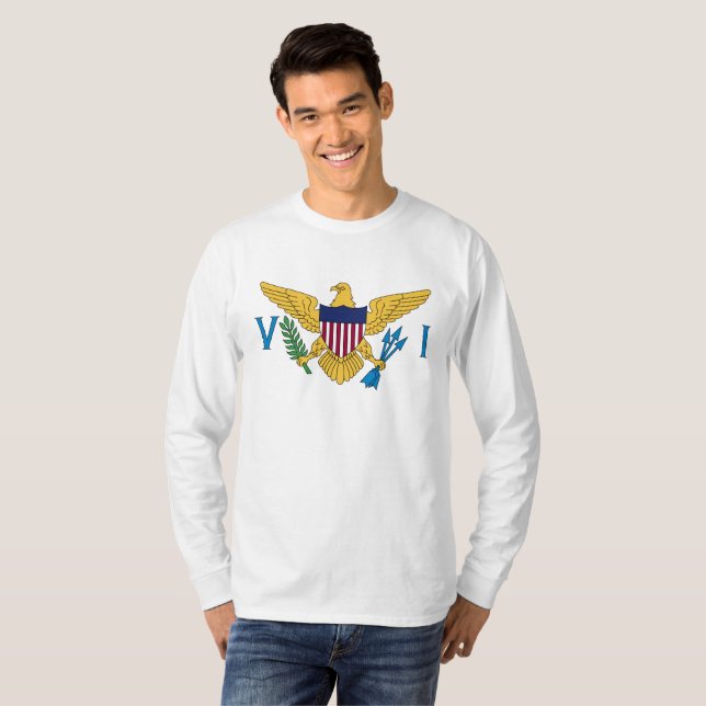 T-shirt Drapeau des Îles Vierges des États-Unis (Devant entier)