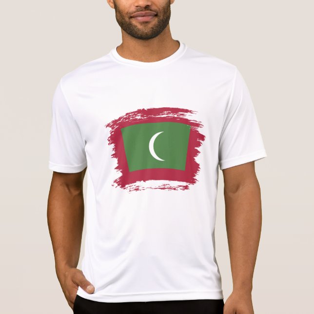 T-shirt Drapeau des Maldives (Devant)