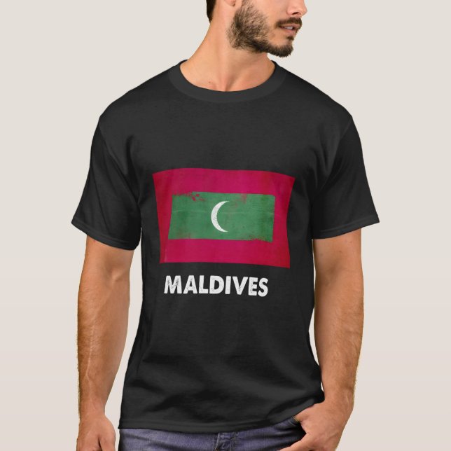 T-shirt Drapeau des Maldives (Devant)