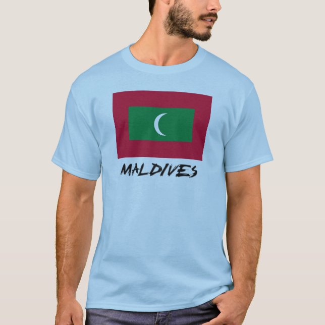 T-shirt Drapeau des Maldives (Devant)