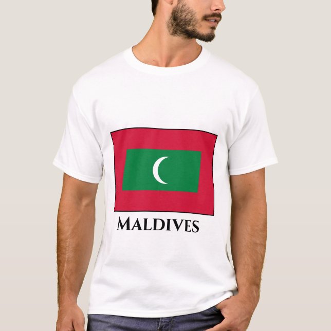 T-shirt Drapeau des Maldives (Devant)