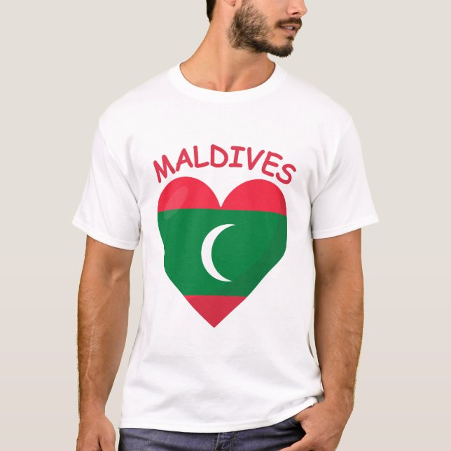 T-shirt Drapeau des Maldives (Devant)