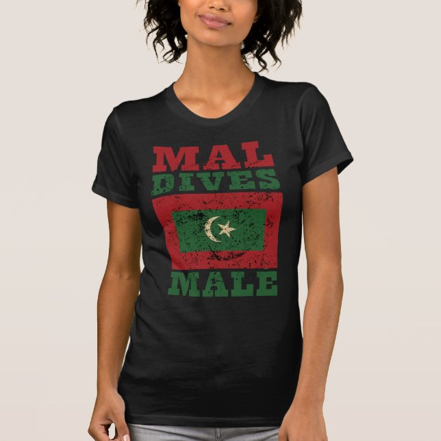 T-shirt Drapeau des Maldives (Devant)