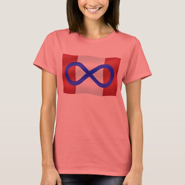 T-shirt Drapeau des Métis Femmes Tee Organic Metis Canada  (Devant)