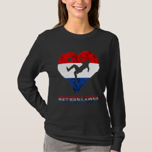 T-shirt Drapeau des Pays-Bas Cœur de football néerlandais
