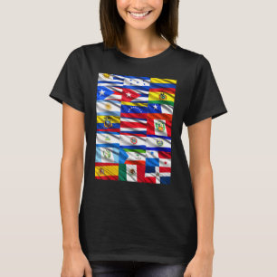 T-shirt Drapeau des pays latino-américains du Mois du patr