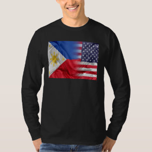 T-shirt Drapeau Des Philippines Aux Philippines - Racines
