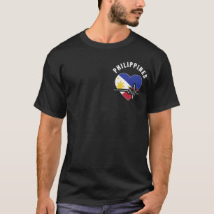 T-shirt Drapeau des Philippines Cœur Pinoy Philippins Homm
