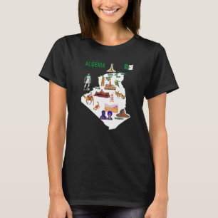 T-shirt Drapeau Des Principales Villes De L'Algérie