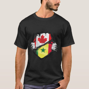T-shirt Drapeau des racines arrachées par les mains canadi