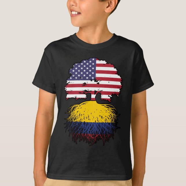 T-shirt Drapeau des racines d'arbre Colombie-Britannique (Devant)