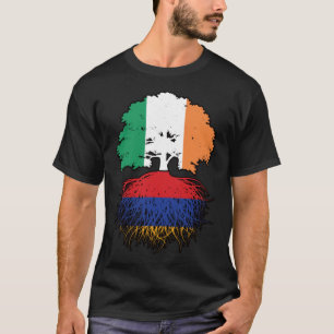T-shirt Drapeau des racines d'arbres arméniennes irlandais