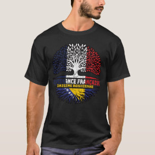 T-shirt Drapeau des racines d'arbres de la France bosniaqu