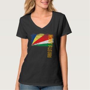 T-shirt Drapeau Des Seychelles Du Mont Fleuri Hommes Seych