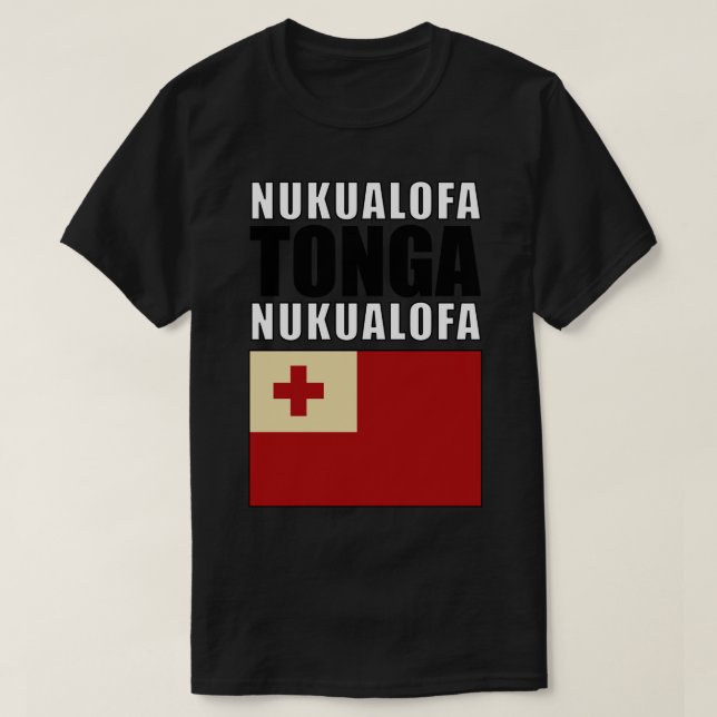 T-shirt Drapeau des Tonga (Design devant)