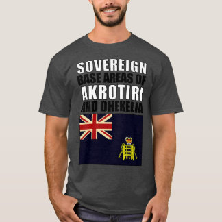 T-shirt Drapeau des zones de la Souveraine Base d'Akrotiri