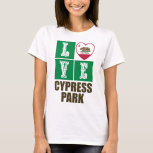 T-shirt Drapeau d'État de Californie Coeur Cypress Park
