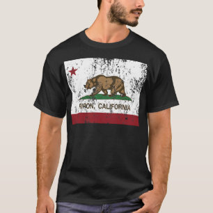 T-shirt drapeau d'état de la Californie de ripon
