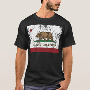 T-shirt drapeau d'état de la Californie de salines