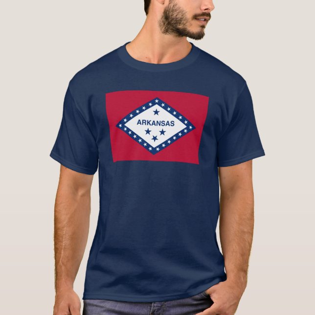 T-shirt Drapeau d'État de l'Arkansas (Devant)