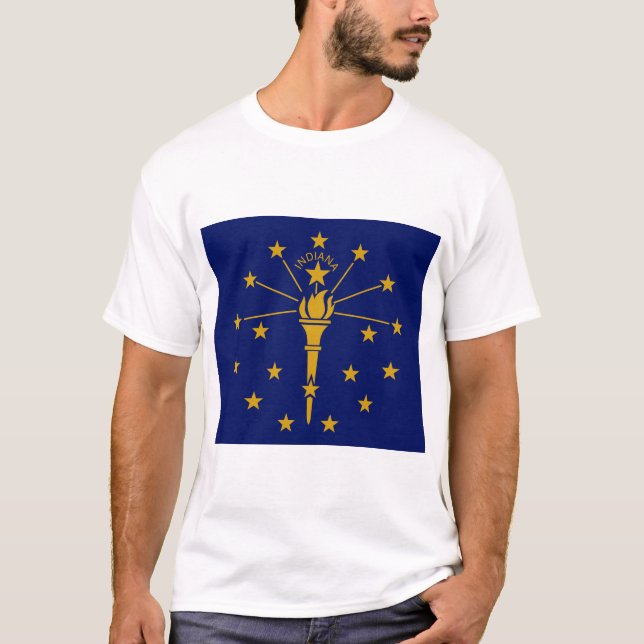 T-shirt Drapeau d'État de l'Indiana (Devant)