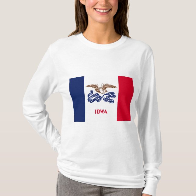 T-shirt Drapeau d'État de l'Iowa (Devant)