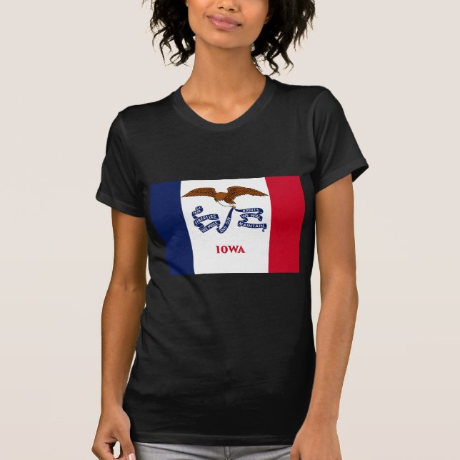 T-shirt Drapeau d'État de l'Iowa (Devant)