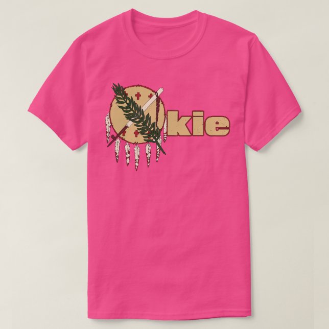 T-shirt Drapeau d'État de l'Oklahoma Graphic Okie (Design devant)