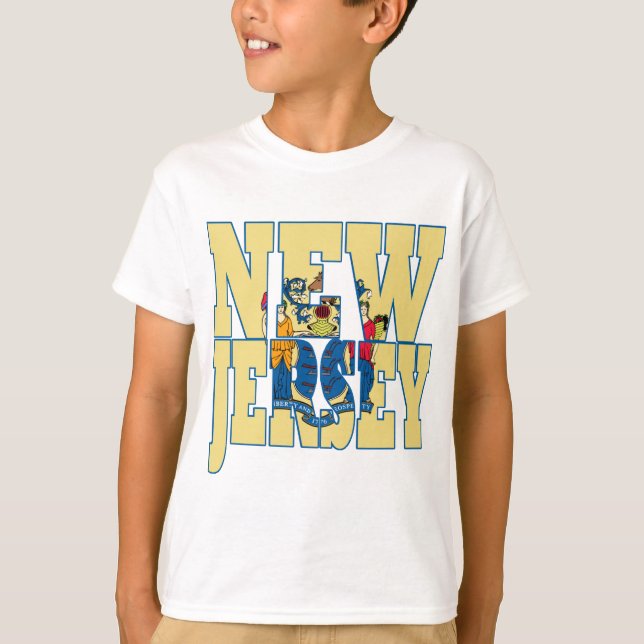 T-shirt Drapeau d'état de New Jersey (Devant)