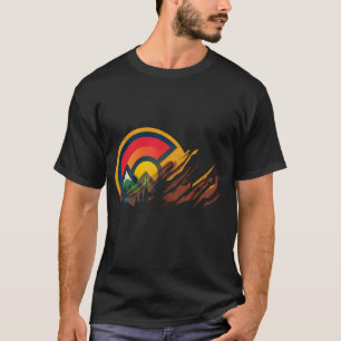 T-shirt Drapeau d'état de Red Rocks Amphitheater Colorado