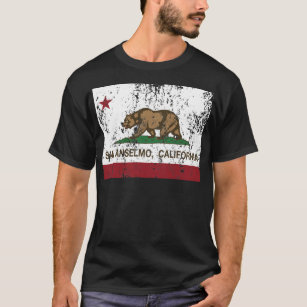 T-shirt drapeau d'état de San Anselmo la Californie