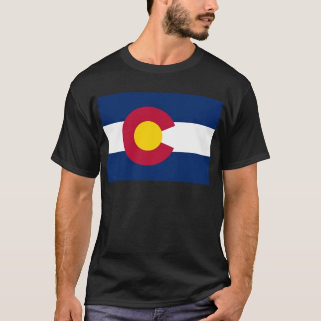 T-shirt Drapeau d'état du Colorado (Devant)