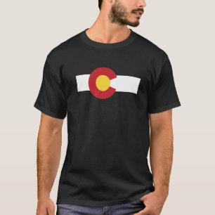 T-shirt Drapeau d'État du Colorado Montagne Rocheuse