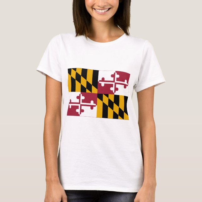 T-shirt Drapeau d'état du Maryland (Devant)