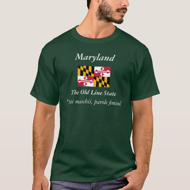 T-shirt Drapeau d'état du Maryland (Devant)