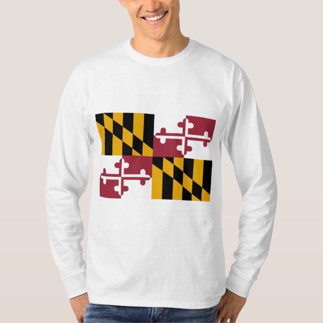 T-shirt Drapeau d'État du Maryland (Devant)
