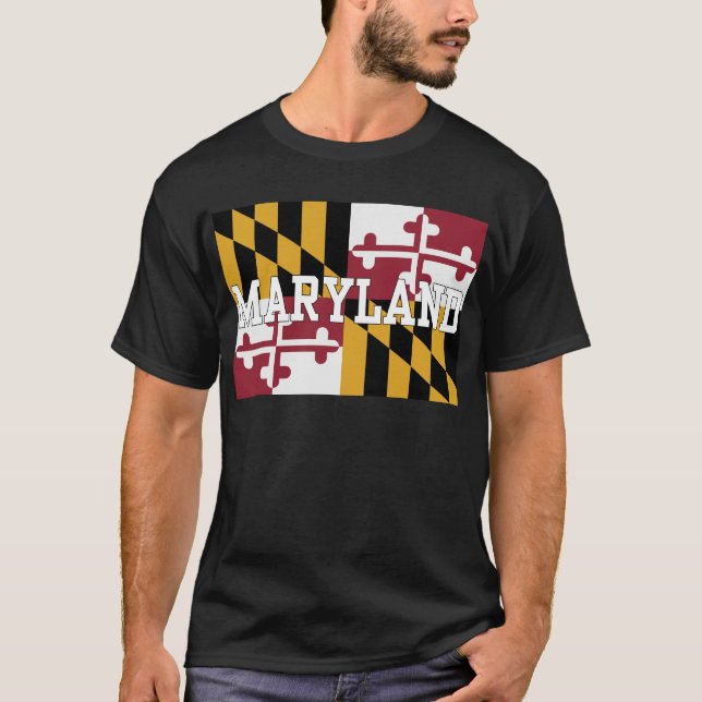 T-shirt Drapeau d'état du Maryland (Devant)
