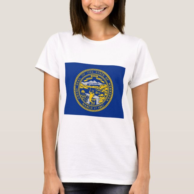 T-shirt Drapeau d'État du Nebraska (Devant)