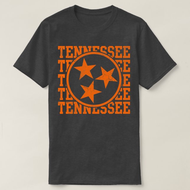 T-shirt Drapeau d'état du Tennessee en état de désordre (Design devant)