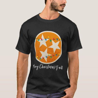 T-shirt Drapeau d'état du Tennessee Joyeux Noël Yall migno